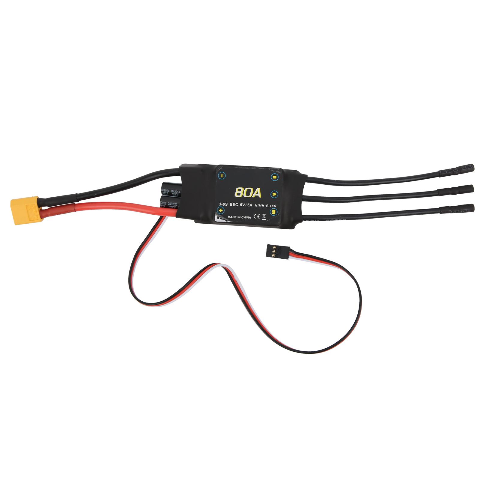 80A Brushless ESC Speed Controller for Adjustable BEC RC Drone Foam Airplanes Accessory
80A Brushless ESC Speed Controller for Adjustable BEC RC Drone Foam Airplanes Accessory