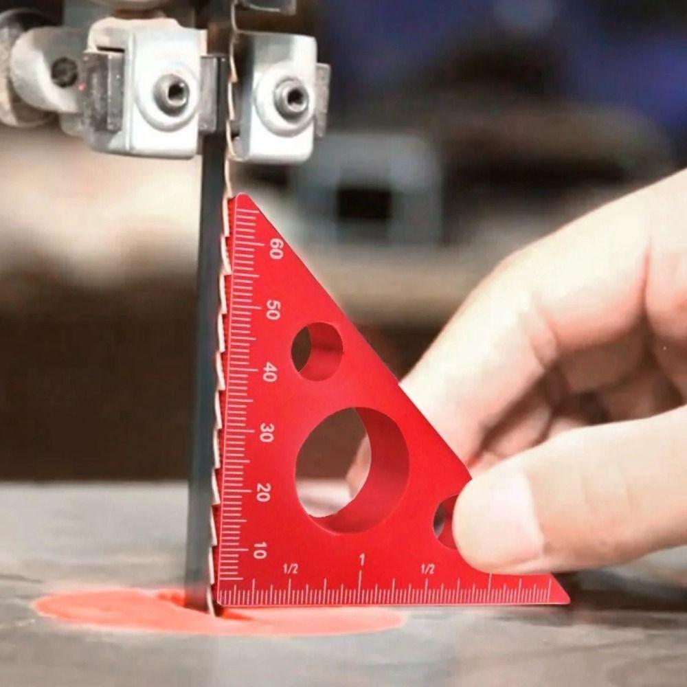 Aluminium Alloy Right Angle Ruler Triangle Ruler Both Imperial and Metric Scales Carpenter Tools червоний
Aluminium Alloy Right Angle Ruler Triangle Ruler Both Imperial and Metric Scales Carpenter Tools червоний