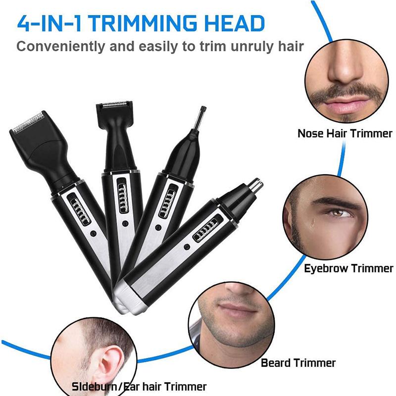 All in One Grooming Kit Rechargeable Electric Multi-functional 4 in 1 Hair Trimmer Ear Beard Eyebrow Face Shaving Machine чорний
All in One Grooming Kit Rechargeable Electric Multi-functional 4 in 1 Hair Trimmer Ear Beard Eyebrow Face Shaving Machine чорний