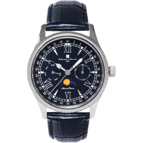Salvatore Marra Men s Limited Edition Silver/Blue Watch, Moon Phase, Multi-Calendar, 5 ATM Water Resistance, Leather Strap, for Business and Formal We
Salvatore Marra Men s Limited Edition Silver/Blue Watch, Moon Phase, Multi-Calendar, 5 ATM Water Resistance, Leather Strap, for Business and Formal We