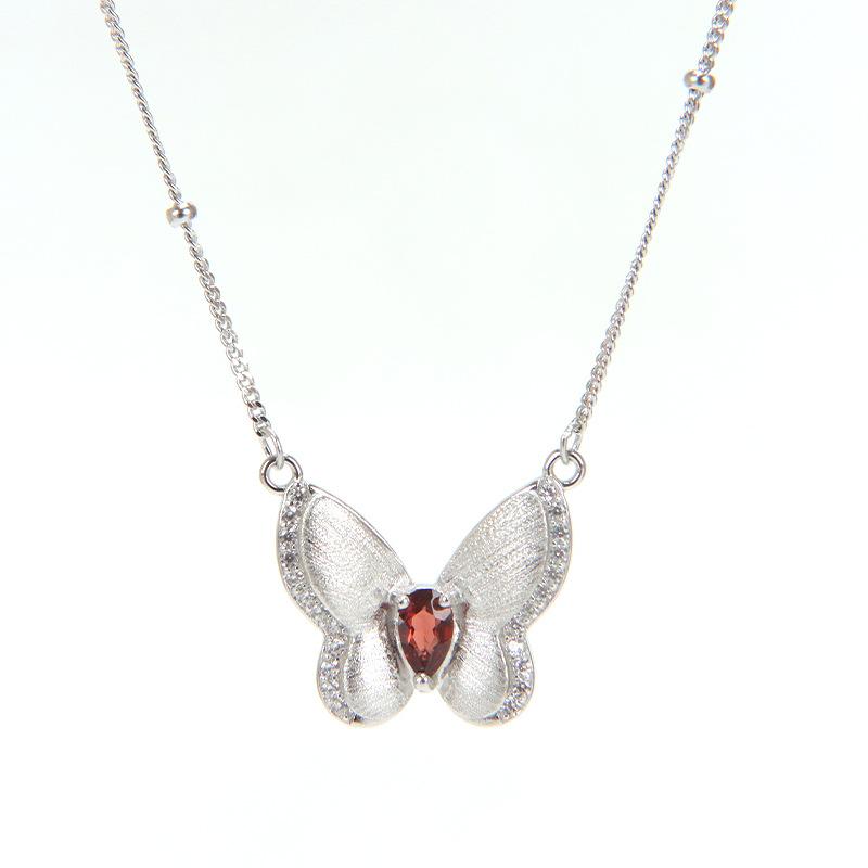 S925 Silver Butterfly Necklace with Natural Crystal, Brushed Choker Jewelry for Women 925 silver
S925 Silver Butterfly Necklace with Natural Crystal, Brushed Choker Jewelry for Women 925 silver