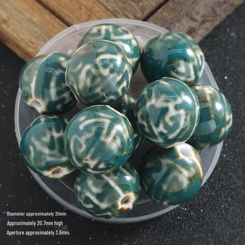 Kiln-Fired Ceramic Beads for DIY Jewelry: Straight-Hole Longevity Ball Necklace Pendant 20mm Longevity Ball (Random Kiln Change Color)
Kiln-Fired Ceramic Beads for DIY Jewelry: Straight-Hole Longevity Ball Necklace Pendant 20mm Longevity Ball (Random Kiln Change Color)