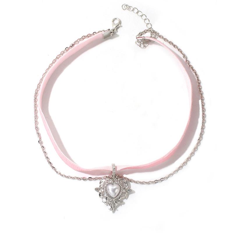 Korean version of pearl diamond webbing double-layer necklace retro style temperament choker collar necklace wholesale срібний
Korean version of pearl diamond webbing double-layer necklace retro style temperament choker collar necklace wholesale срібний
