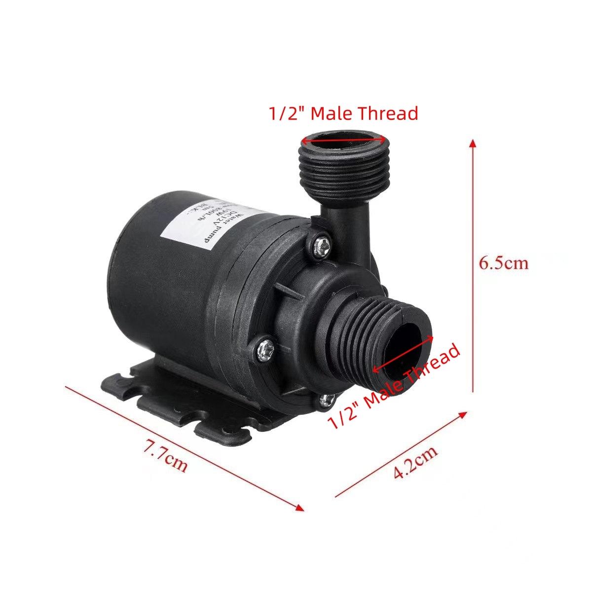 Помпа для води високого тиску DC 12V 24V, надтиха, 800 л/год, для акваріума, з різьбовим з єднанням 1/2 (зовнішнє), з єднання 8/10/12/16 мм, 1 шт. 12V
Помпа для води високого тиску DC 12V 24V, надтиха, 800 л/год, для акваріума, з різьбовим з єднанням 1/2 (зовнішнє), з єднання 8/10/12/16 мм, 1 шт. 12V