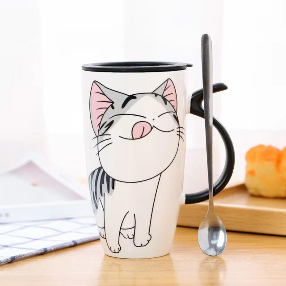 Creative Cute Large Capacity Ceramic Mug with Lid Spoon Straw for Office Home Use 501-600ml
Creative Cute Large Capacity Ceramic Mug with Lid Spoon Straw for Office Home Use 501-600ml