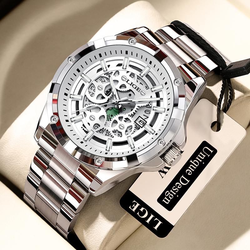 Quartz Watch For Men Black Hollow Skeleton Waterproof Men Watch Outdoor Sports Luminous Date Clock Male Relogios Masculino срібні білого кольору
Quartz Watch For Men Black Hollow Skeleton Waterproof Men Watch Outdoor Sports Luminous Date Clock Male Relogios Masculino срібні білого кольору