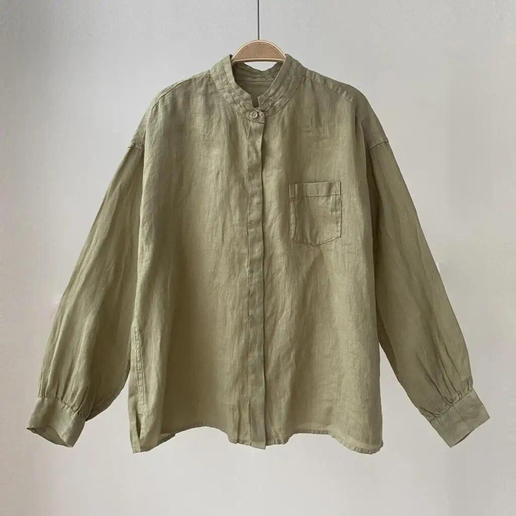 Johnature весенние японские женские топы с воротником-стойкой, блузки, винтажные однотонные лоскутные рубашки с карманами One Size зелёный
Johnature весенние японские женские топы с воротником-стойкой, блузки, винтажные однотонные лоскутные рубашки с карманами One Size зелёный