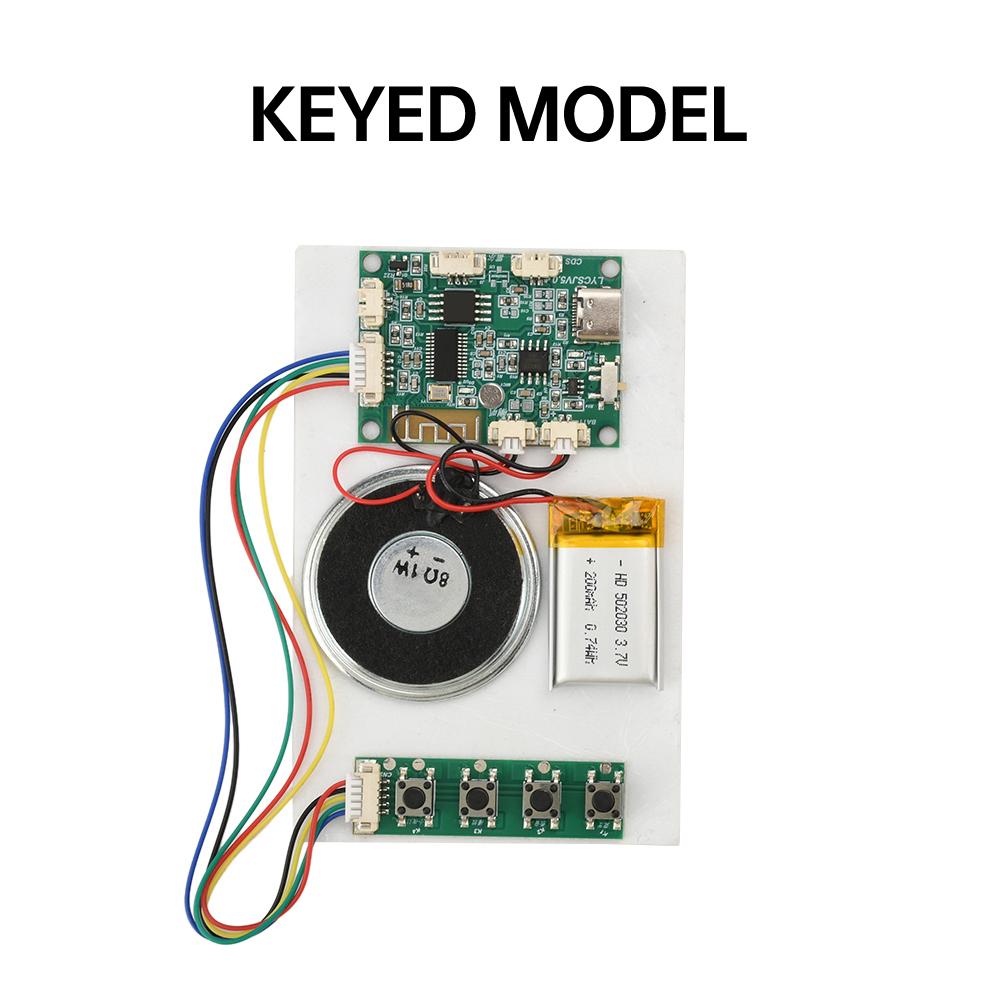 DIY Модуль запису Bluetooth 3,7 В Літієва батарея Модуль запису 8M Вітальна листівка TYPE-C Кнопка/світло/модель магнітного керування
DIY Модуль запису Bluetooth 3,7 В Літієва батарея Модуль запису 8M Вітальна листівка TYPE-C Кнопка/світло/модель магнітного керування