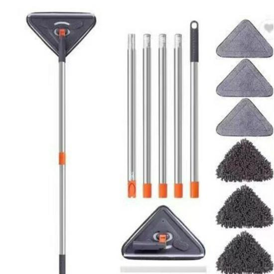 Multifunctional Large Triangle Window Mop with 5-Section Telescopic Pole 25x20 cm серый
Multifunctional Large Triangle Window Mop with 5-Section Telescopic Pole 25x20 cm серый