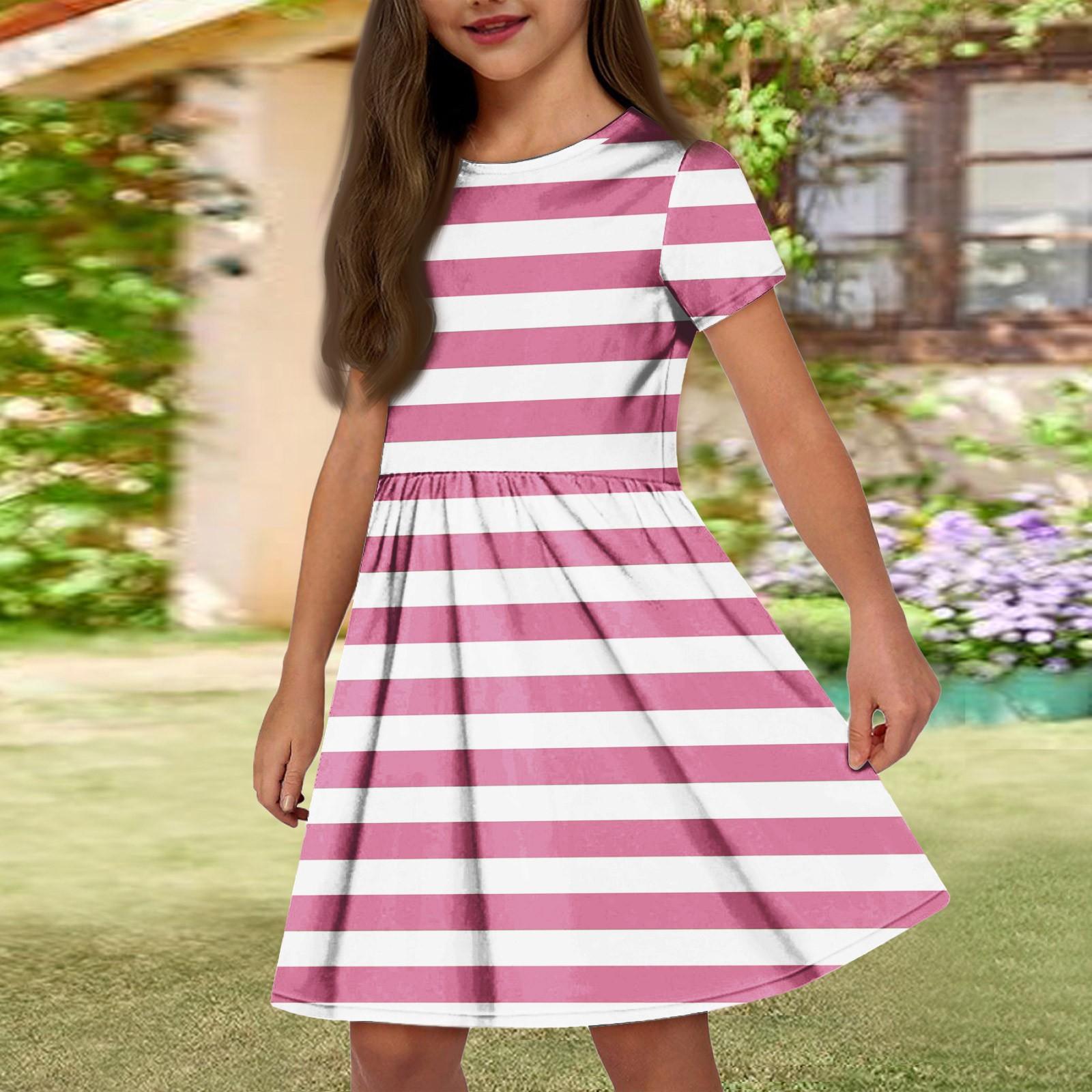 Girl Summer Dress Color & Print Sleeveless Dress With Pocket Casual Dress Shorts Sleeve Party Dress 150 рожевий
Girl Summer Dress Color & Print Sleeveless Dress With Pocket Casual Dress Shorts Sleeve Party Dress 150 рожевий