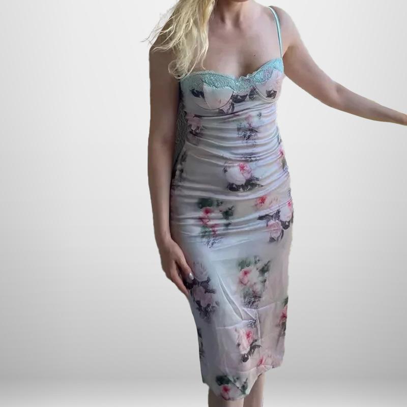 Женский темперамент, элегантные и модные бретели, платье с принтом на бретелях через шею 3XL