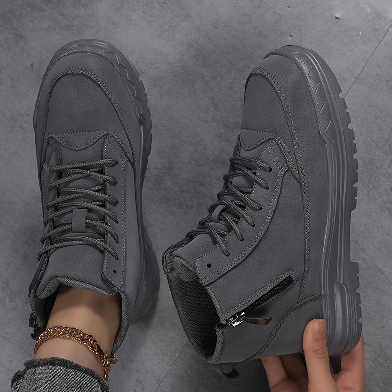 New couple high-top platform casual shoes season men s outdoor zipper short boots one-pedal lazy shoes 35 чорний
New couple high-top platform casual shoes season men s outdoor zipper short boots one-pedal lazy shoes 35 чорний