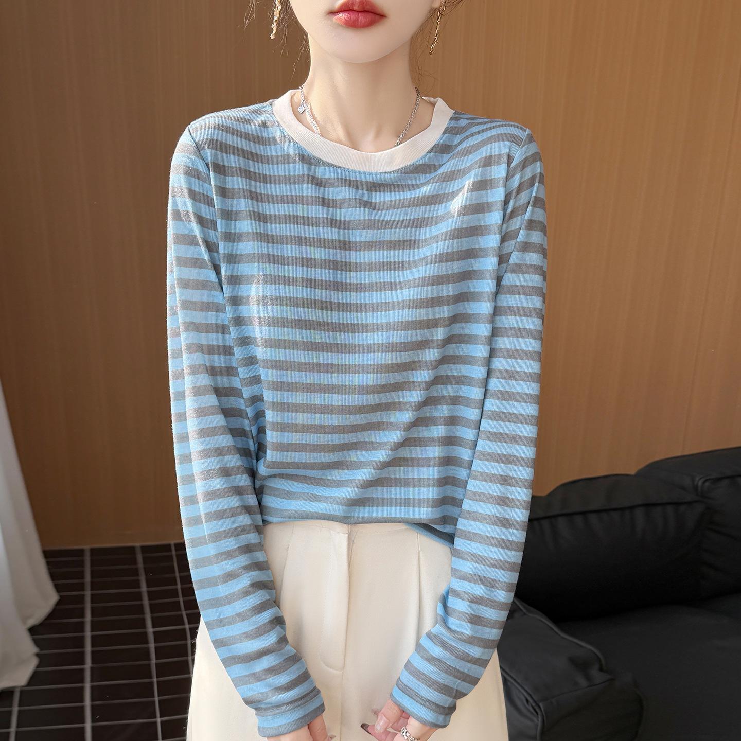 Retro Checkered Crew-neck Lightweight Pullover Base Layer Shirt for Women in Spring, New Style, Versatile and Loose-fitting Knitted Top XXL світло-сірий колір/синій
Retro Checkered Crew-neck Lightweight Pullover Base Layer Shirt for Women in Spring, New Style, Versatile and Loose-fitting Knitted Top XXL світло-сірий колір/синій