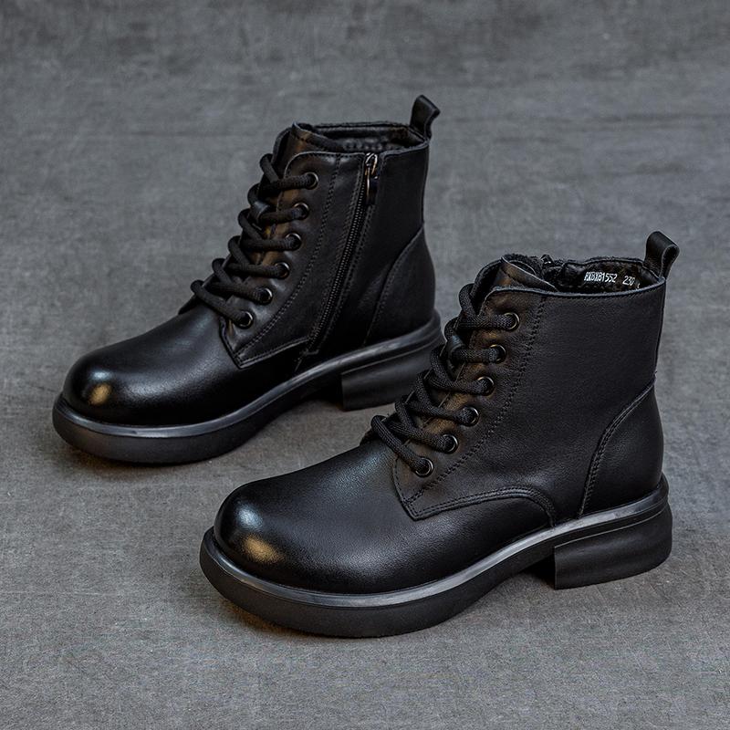 New women s leather boots autumn and winter new low tube velvet thermal women s shoes thick heel soft sole Martin boots 40
New women s leather boots autumn and winter new low tube velvet thermal women s shoes thick heel soft sole Martin boots 40