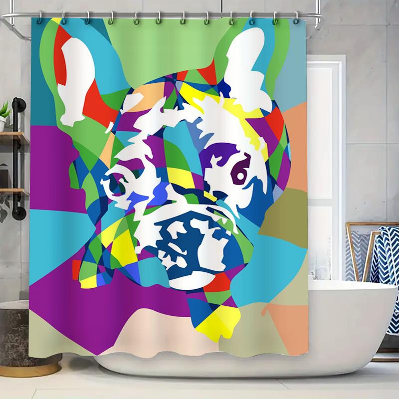 Colorful Dog Print Shower Curtain Modern Abstract Art for Bathroom Decorations Size: 72 x 84 inches (180cm x 213cm) 90x180cm
Colorful Dog Print Shower Curtain Modern Abstract Art for Bathroom Decorations Size: 72 x 84 inches (180cm x 213cm) 90x180cm