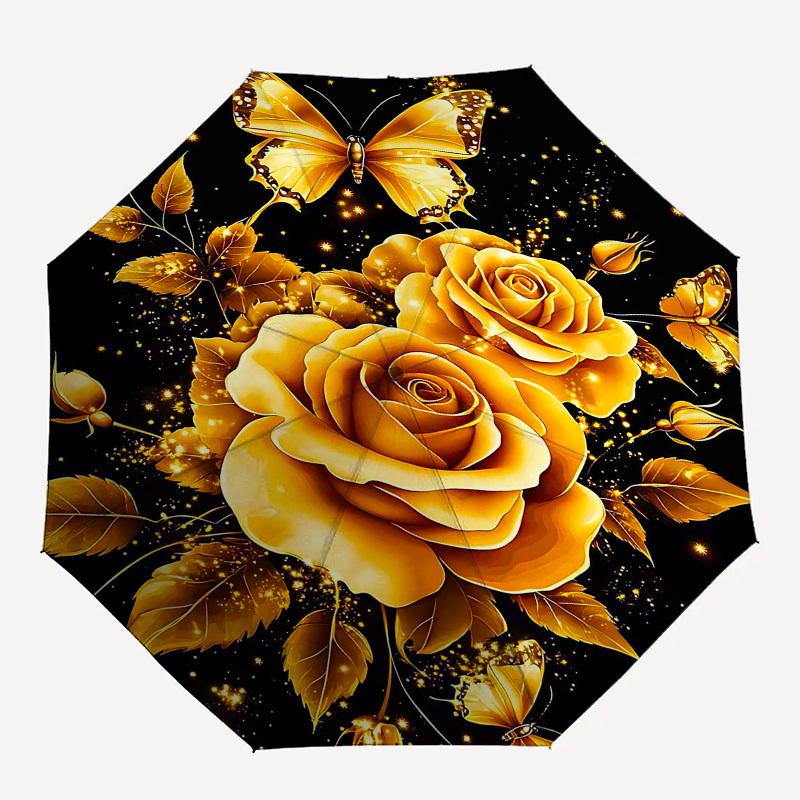 1PC Golden Roses Butterfly Umbrella-8-Rib Reinforced, Automatic Open, Lightweight & Durable, Fashion Accessory for Outdoor, Beach L0361
1PC Golden Roses Butterfly Umbrella-8-Rib Reinforced, Automatic Open, Lightweight & Durable, Fashion Accessory for Outdoor, Beach L0361