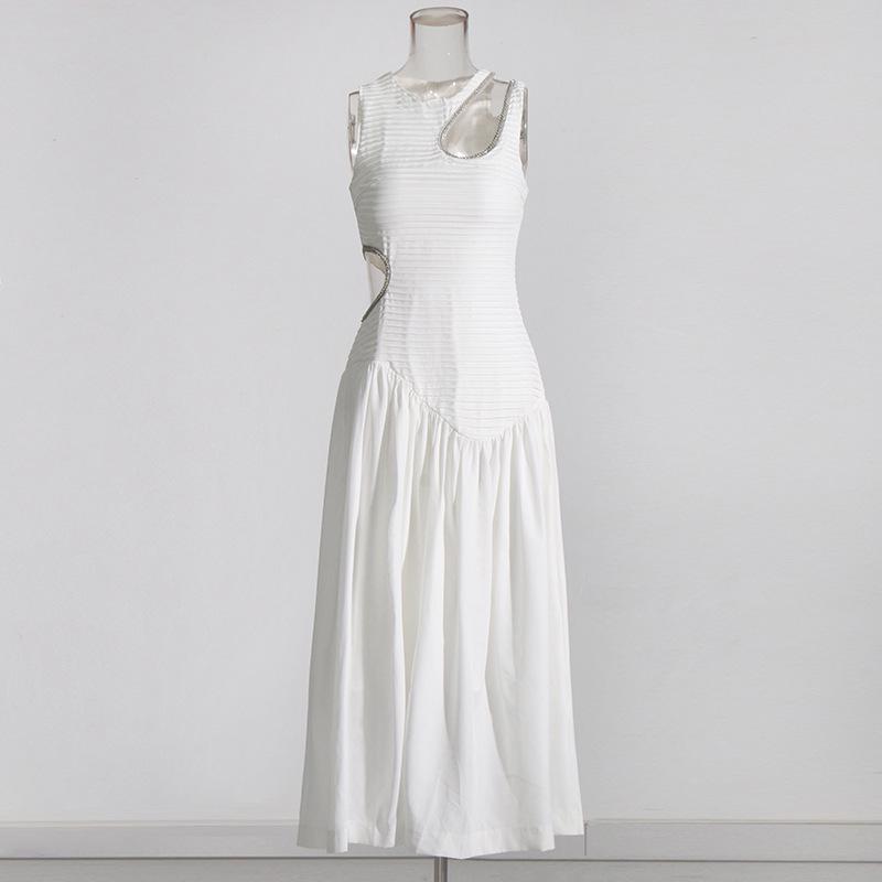 2026 Summer French Style Cutout Pleated Midi Dress Extra Large білий
2026 Summer French Style Cutout Pleated Midi Dress Extra Large білий