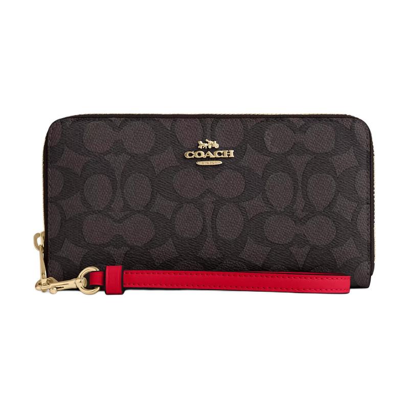 COACH Zip Around 19 Metal Logo Zip Closure Coated Canvas Wallet Women s Brown with Red brown with red золотий
COACH Zip Around 19 Metal Logo Zip Closure Coated Canvas Wallet Women s Brown with Red brown with red золотий