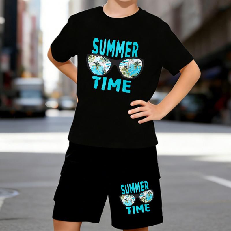 Boys 2 Piece Summer vacation style printed Outfit, Short Sleeve T-Shirt and Shorts Set for Kids Age 5-14,Black and White Sporty Casual Summer Clothes 5-6 Years чёрный
Boys 2 Piece Summer vacation style printed Outfit, Short Sleeve T-Shirt and Shorts Set for Kids Age 5-14,Black and White Sporty Casual Summer Clothes 5-6 Years чёрный