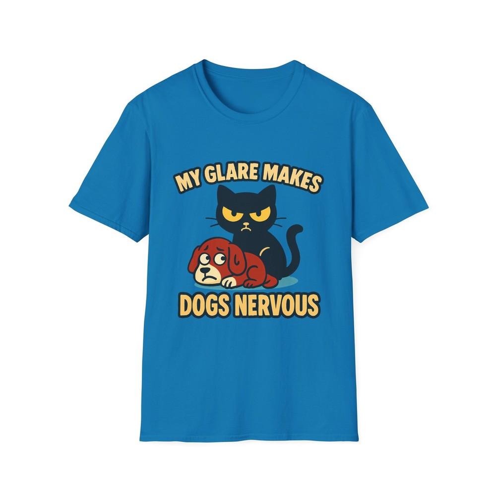 Unisex Softstyle T-Shirt My Glare Makes Dogs Nervous Funny Cat Dog Tee M
Unisex Softstyle T-Shirt My Glare Makes Dogs Nervous Funny Cat Dog Tee M