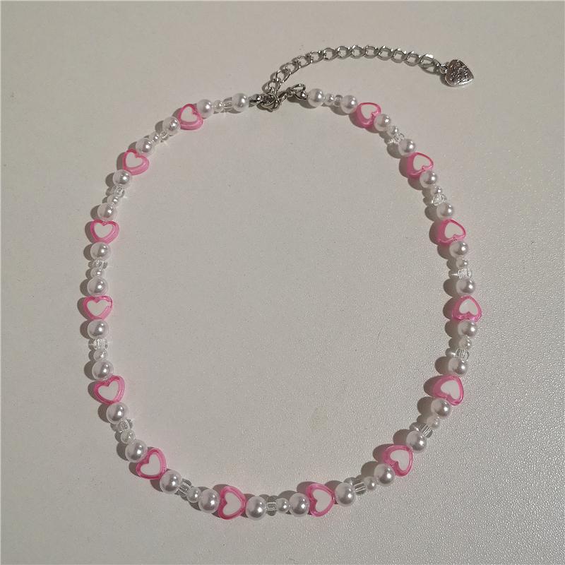 Harajuku Cute Goth Pink Heart Pearl Beaded Collares Aesthetic Necklace For Female Egirl Party EMO Jewelry Accessory Gift
Harajuku Cute Goth Pink Heart Pearl Beaded Collares Aesthetic Necklace For Female Egirl Party EMO Jewelry Accessory Gift
