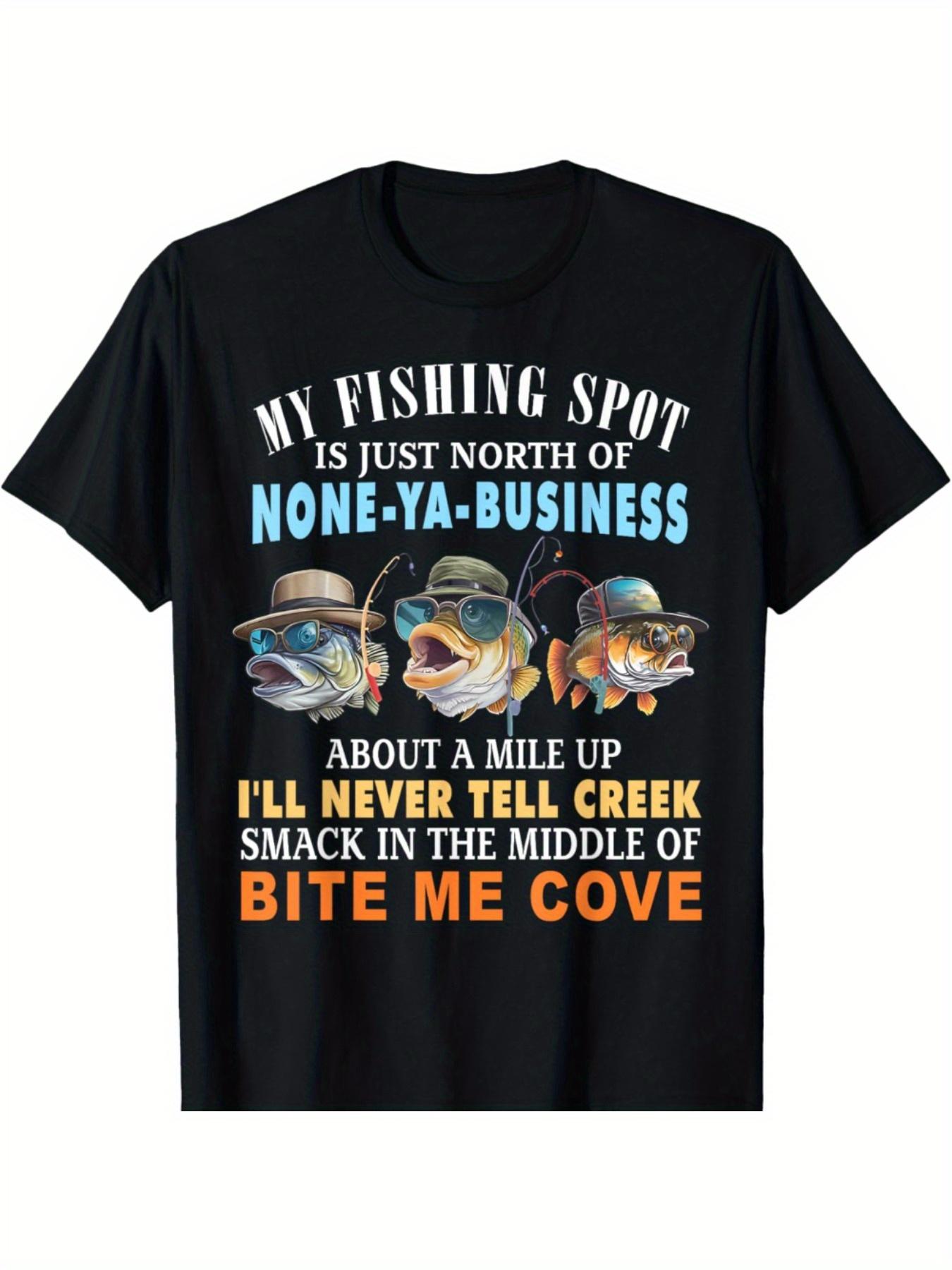 Vintage My Fishing Spot Is Just North Of NoneyaBusinesswith Humorous Fishing Design100 cotton printed mens Tshirt S
Vintage My Fishing Spot Is Just North Of NoneyaBusinesswith Humorous Fishing Design100 cotton printed mens Tshirt S