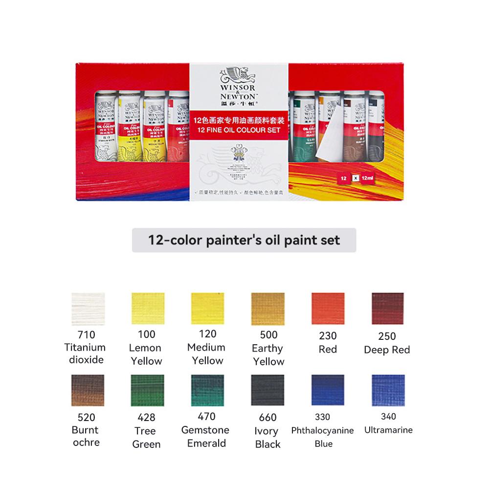 Winsor & Newton Professional Color Oil Paint 12/18/24 Colors 12ML Tube Fine Painting Pigments for Artists Students Art Supplies
Winsor & Newton Professional Color Oil Paint 12/18/24 Colors 12ML Tube Fine Painting Pigments for Artists Students Art Supplies