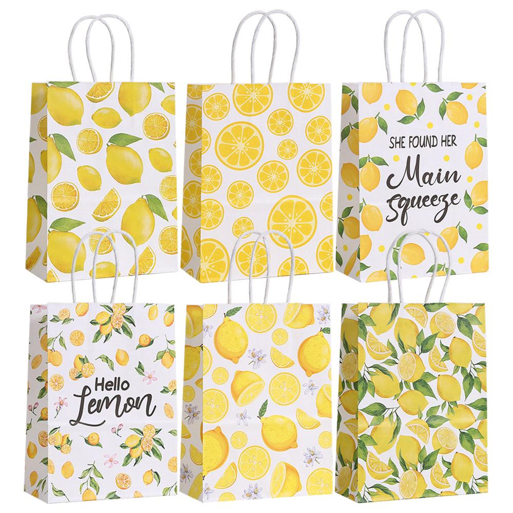 6pcs Summer Lemon Fruit Tote Bags Kraft Paper Handbag Wedding Birthday Gift Bag Party Supply Other
6pcs Summer Lemon Fruit Tote Bags Kraft Paper Handbag Wedding Birthday Gift Bag Party Supply Other
