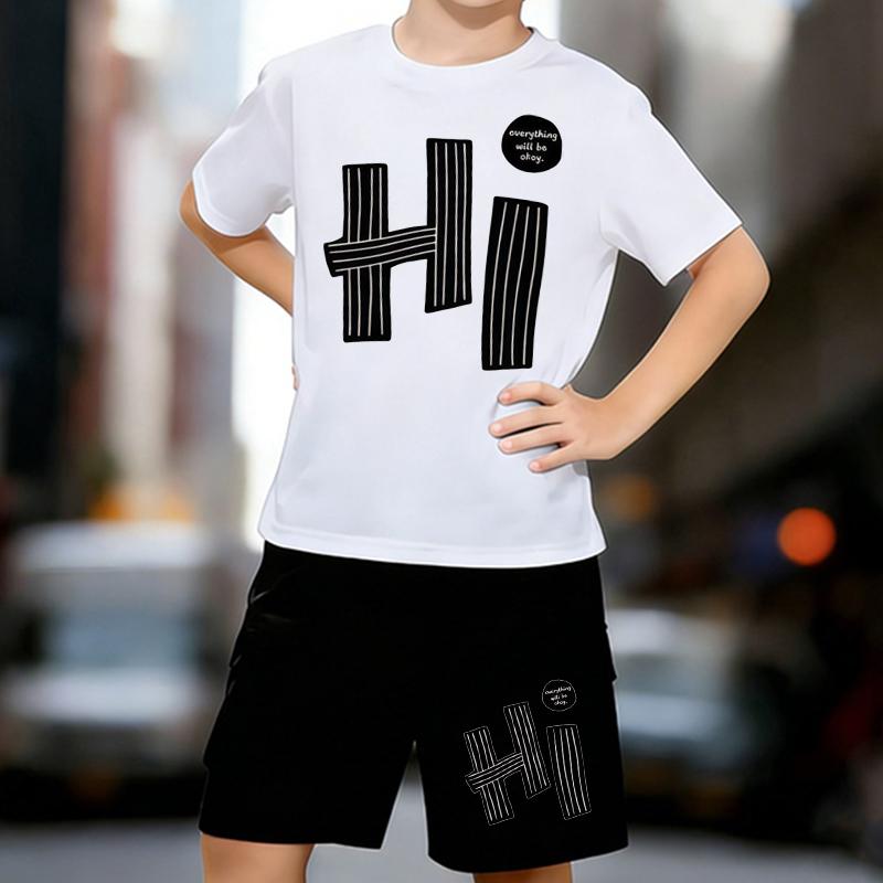 Boys 2 Piece Entrepreneurship HI Letter Print Outfit, Short Sleeve T-Shirt and Shorts Set for Kids Age 5-14, White Sporty Casual Summer Clothes 13-14 Years білий
Boys 2 Piece Entrepreneurship HI Letter Print Outfit, Short Sleeve T-Shirt and Shorts Set for Kids Age 5-14, White Sporty Casual Summer Clothes 13-14 Years білий