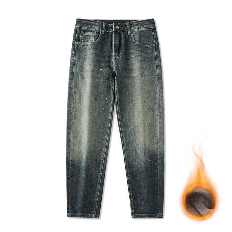 Fleece Thickened Conical Stretch Jeans Men s Warm American High Street Splashing Straight-Packed Trousers 40
Fleece Thickened Conical Stretch Jeans Men s Warm American High Street Splashing Straight-Packed Trousers 40