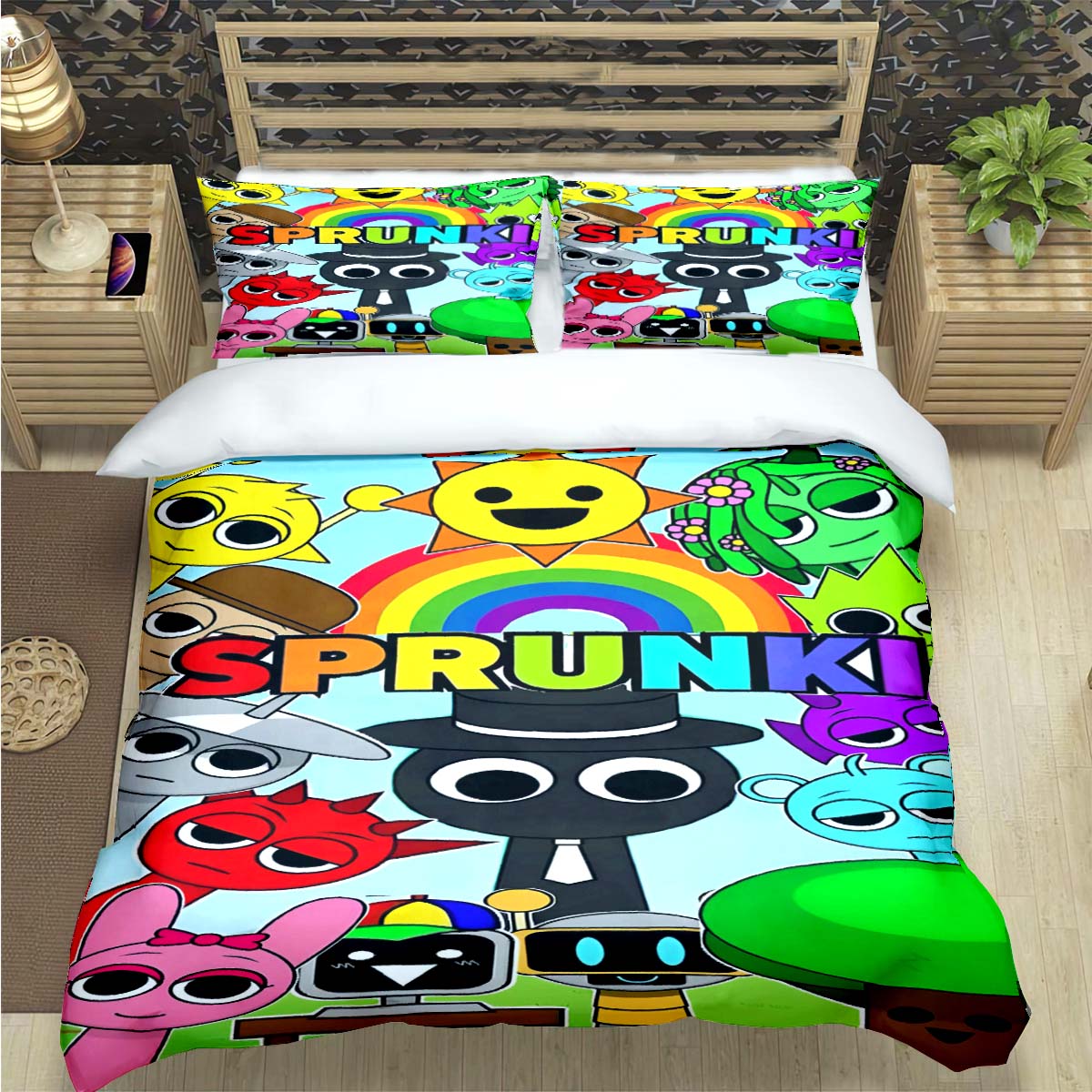 Fashion Incredibox Game Print Bedding Set Duvet Cover Comforter Bed Youth Kids Girl Boys S-Sprunki Luxury Birthday Gift EU Twin 135x200cm
Fashion Incredibox Game Print Bedding Set Duvet Cover Comforter Bed Youth Kids Girl Boys S-Sprunki Luxury Birthday Gift EU Twin 135x200cm