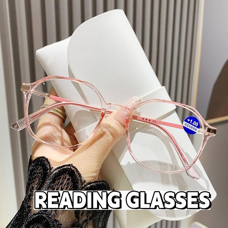 Anti Blue Light Reading Glasses Fashionable Plain Glasses Frame Women s Portable Round Frame Eye Protection Flat Light Eyewear
Anti Blue Light Reading Glasses Fashionable Plain Glasses Frame Women s Portable Round Frame Eye Protection Flat Light Eyewear