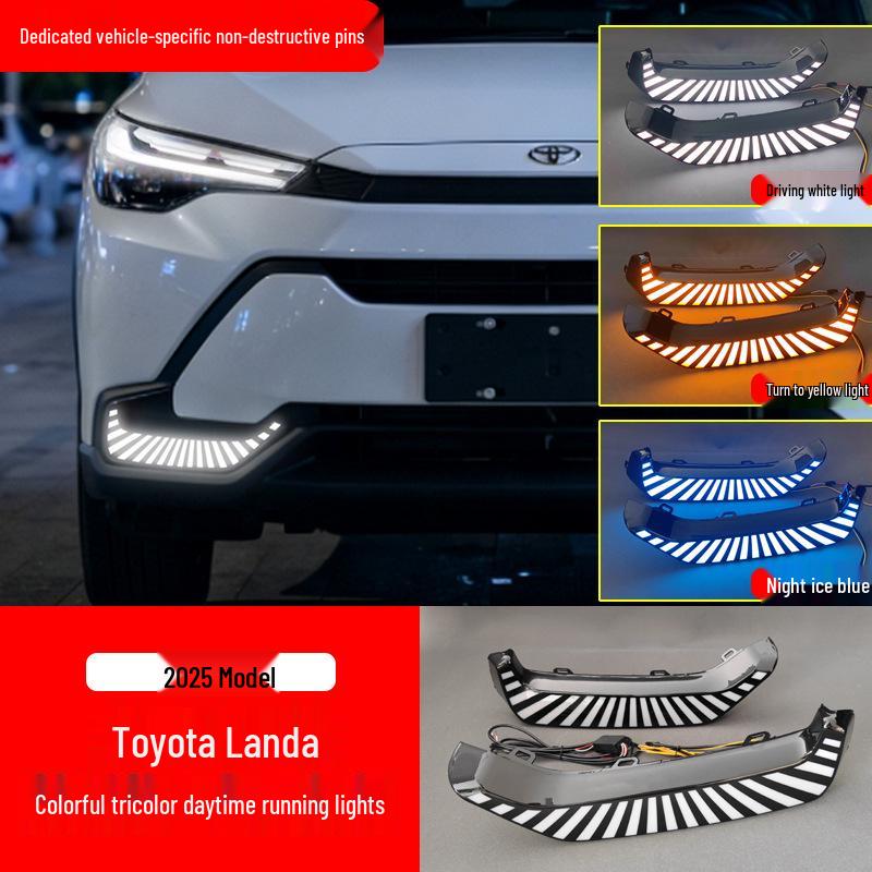 Compatible with 26 Toyota Frontlander models: LED Daytime Running & Decorative Front Bumper Lights.
Compatible with 26 Toyota Frontlander models: LED Daytime Running & Decorative Front Bumper Lights.