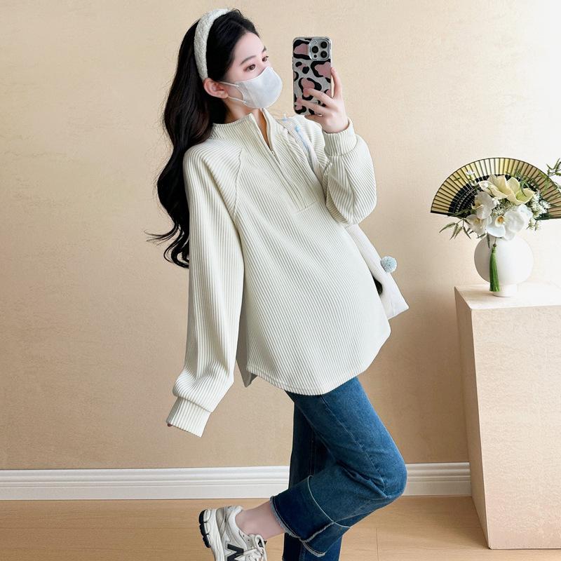 2025 New Autumn/Winter Maternity Half-Zip Stand Collar Solid Color Loose Hoodie XL
2025 New Autumn/Winter Maternity Half-Zip Stand Collar Solid Color Loose Hoodie XL