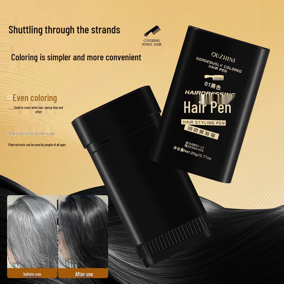 OUZHINI Colorful Hair Stick - Non-Damaging White Hair Cover Dye Stick, Black, 20g чорний
OUZHINI Colorful Hair Stick - Non-Damaging White Hair Cover Dye Stick, Black, 20g чорний