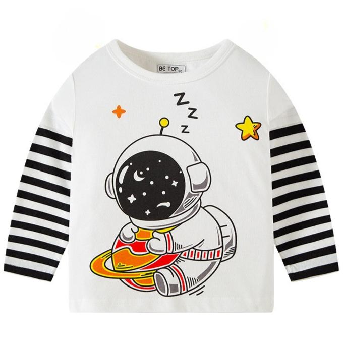 Spring and Autumn Round Neck 3D Space Astronaut Printed Top Fashionable Casual Long Sleeved Children s Boy T-shirts 170
Spring and Autumn Round Neck 3D Space Astronaut Printed Top Fashionable Casual Long Sleeved Children s Boy T-shirts 170