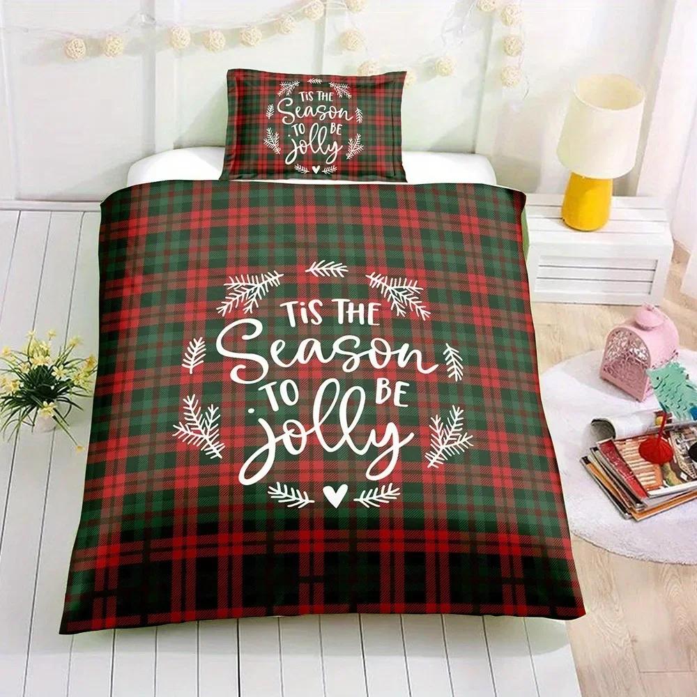 3-Piece Christmas Theme Duvet Cover Set - Soft, Breathable, Comfortable Bedding with Vibrant Tree, Gingerbread Man, and Snowflak EU Single 135x200cm
3-Piece Christmas Theme Duvet Cover Set - Soft, Breathable, Comfortable Bedding with Vibrant Tree, Gingerbread Man, and Snowflak EU Single 135x200cm