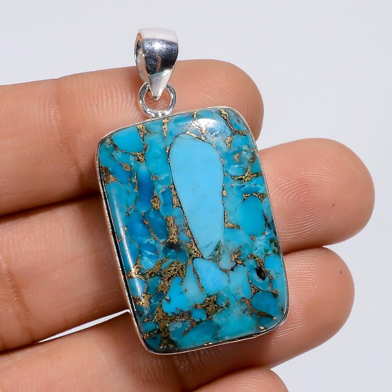 Exclusive Top Grade Qualite 100% Natural Blue Turquoise Radiant Shape Ethnic Style Handmade Jewelry 925 Steling Silver Pendant 1.5 WSJ-5010 1.5
Exclusive Top Grade Qualite 100% Natural Blue Turquoise Radiant Shape Ethnic Style Handmade Jewelry 925 Steling Silver Pendant 1.5 WSJ-5010 1.5