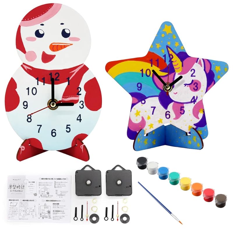 craft kit winter series wooden drawing clock kit Star + Daruma shape + acrylic paint 8 color set (brush included) *Battery sold separately Elementary
craft kit winter series wooden drawing clock kit Star + Daruma shape + acrylic paint 8 color set (brush included) *Battery sold separately Elementary