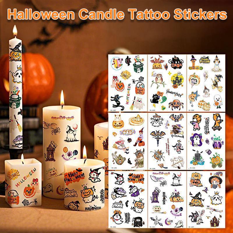 Halloween Water Transfer Stickers Holiday Decorations Candle Tattoo Stickers Halloween Atmosphere Candle Decorations Cute 1PC 120x76mm
Halloween Water Transfer Stickers Holiday Decorations Candle Tattoo Stickers Halloween Atmosphere Candle Decorations Cute 1PC 120x76mm