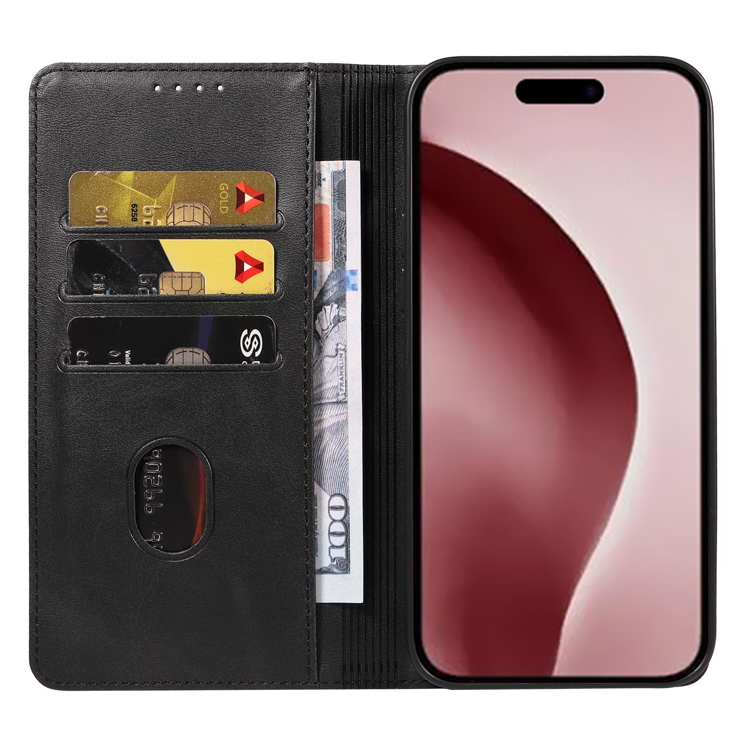 For iPhone 16 Pro Wallet Case WANLONFENG NW1 Series Magnetic Closure Calf Texture Leather Phone Cover Black
For iPhone 16 Pro Wallet Case WANLONFENG NW1 Series Magnetic Closure Calf Texture Leather Phone Cover Black