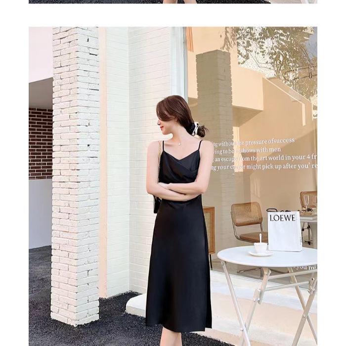 Summer French new product slip dress temperament women s summer design sense niche slimming slit long skirt 2XL чорний
Summer French new product slip dress temperament women s summer design sense niche slimming slit long skirt 2XL чорний