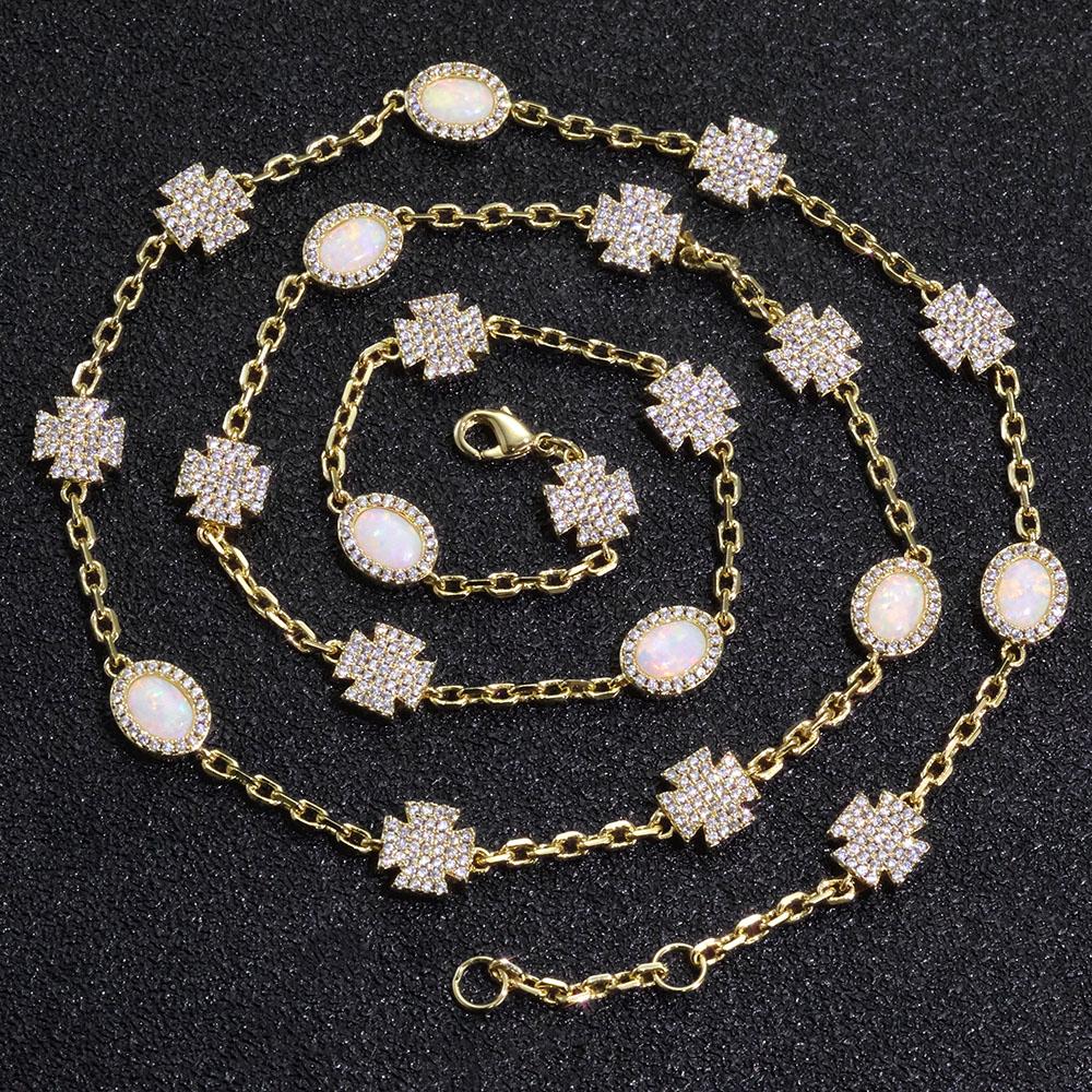 Fashionable Custom Cross Opal Combination Necklace With Brass Zirconia Hip-Hop Style Shiny Thin Necklace For Both Men And Women W6685WW-Gold
Fashionable Custom Cross Opal Combination Necklace With Brass Zirconia Hip-Hop Style Shiny Thin Necklace For Both Men And Women W6685WW-Gold