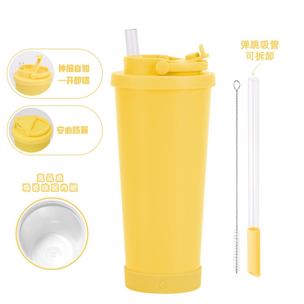 Кружка-соломинка из нержавеющей стали, можно сосать жемчуг, керамическое покрытие внутреннего бака, вакуумная двухслойная, термокружка для молочного чая, Bingba 710ml лимонно-желтый
Кружка-соломинка из нержавеющей стали, можно сосать жемчуг, керамическое покрытие внутреннего бака, вакуумная двухслойная, термокружка для молочного чая, Bingba 710ml лимонно-желтый