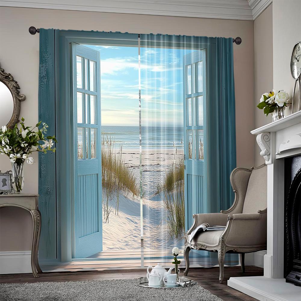 2pcs 2D flat printing Window Drapes Beach View Through Open Door Light Filter Festive Wall Decor Suitable for Multipurpose 100*130 Grommet Top 1pcs
2pcs 2D flat printing Window Drapes Beach View Through Open Door Light Filter Festive Wall Decor Suitable for Multipurpose 100*130 Grommet Top 1pcs