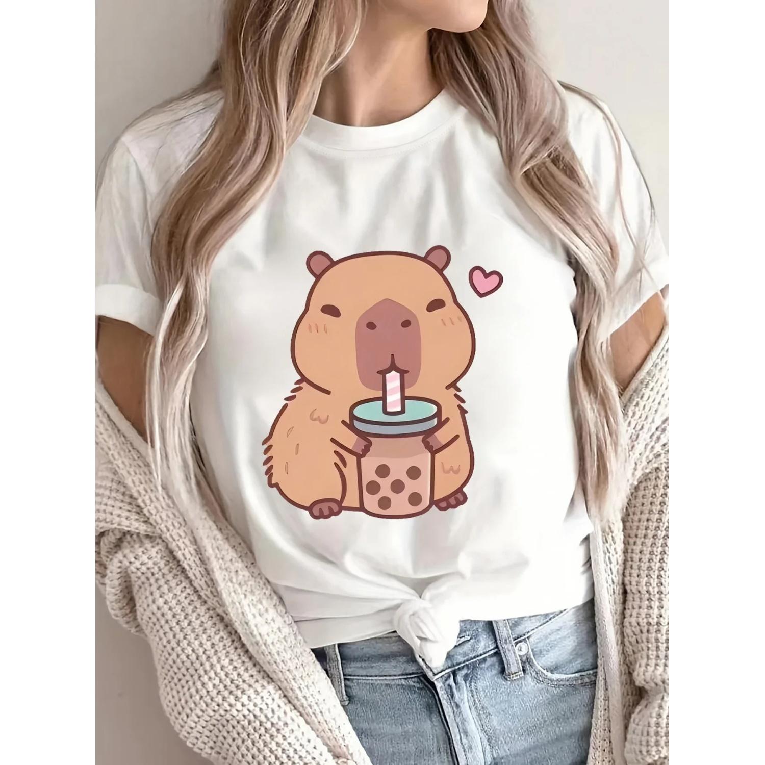 Bubble Tea Graphic Polyester Fabric Machine Washable All-Season Comfort Women s Casual Short Sleeve T-Shirt Capybara Drinking XXXXXL білий
Bubble Tea Graphic Polyester Fabric Machine Washable All-Season Comfort Women s Casual Short Sleeve T-Shirt Capybara Drinking XXXXXL білий