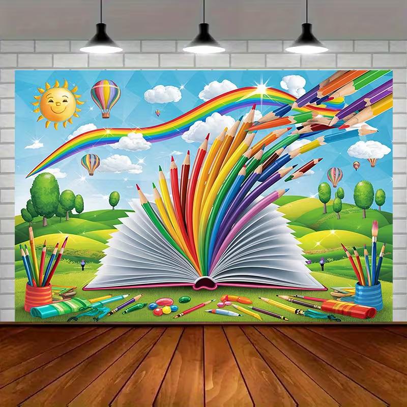 2D Rainbow Art Book Backdrop Kids Painting Theme Photography Background 47.2x31.5inch/120*80cm
2D Rainbow Art Book Backdrop Kids Painting Theme Photography Background 47.2x31.5inch/120*80cm