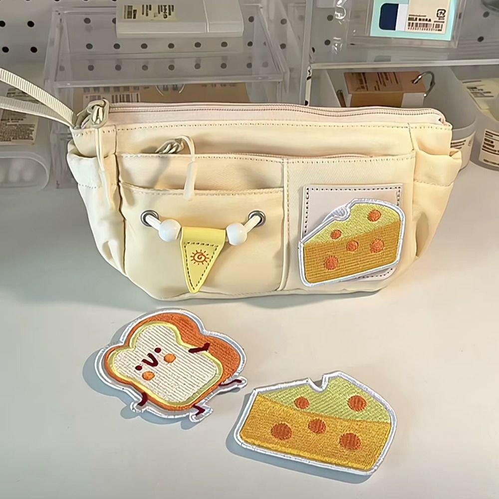 Large Capacity Cheese Pen Bag Storage Bag Stationery Organizer Pencil Case Office Accessories With 3pcs patch
Large Capacity Cheese Pen Bag Storage Bag Stationery Organizer Pencil Case Office Accessories With 3pcs patch
