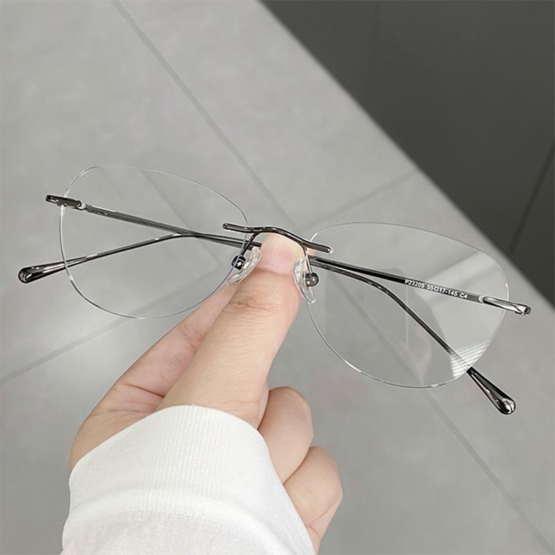 Metal Rimless Glasses Frame Women Prescription Anti-Blue Light Myopia Optical Cat Eyes Eyewear 0 -0.5 -1.0 -1.5 To -5.0 0
Metal Rimless Glasses Frame Women Prescription Anti-Blue Light Myopia Optical Cat Eyes Eyewear 0 -0.5 -1.0 -1.5 To -5.0 0