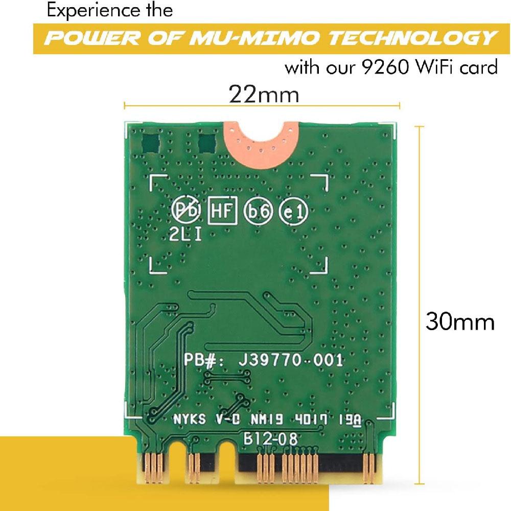 New 1PC 9260NGW IEEE 802.11ac Bluetooth 5.0 Wi-Fi/Bluetooth Wireless Adapter -AC9260 
New 1PC 9260NGW IEEE 802.11ac Bluetooth 5.0 Wi-Fi/Bluetooth Wireless Adapter -AC9260